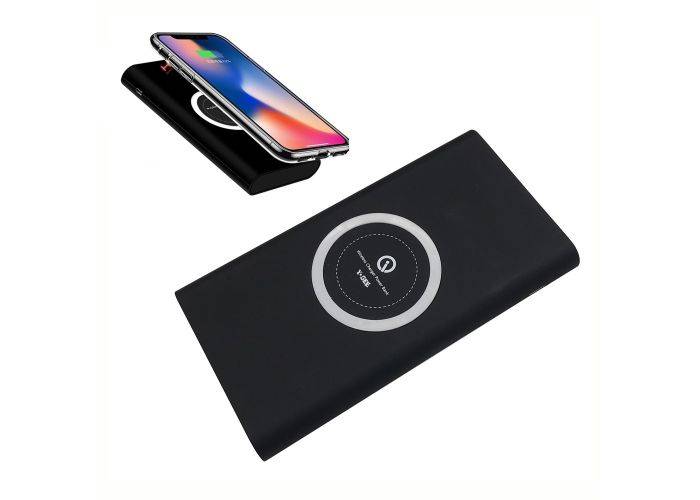 YOGEE - Powerbank med trådløs opladning 6000 mAh - 2-i-1 -Sort