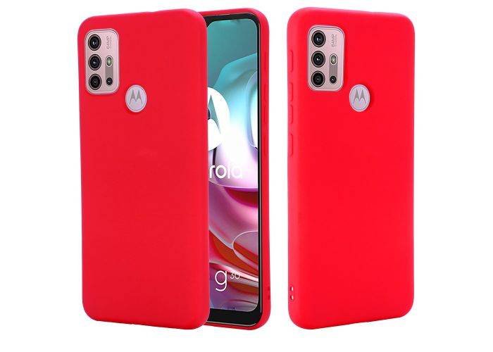 Motorola G30/G20/G10 - Azmaro Tunn Silikonskal - Röd