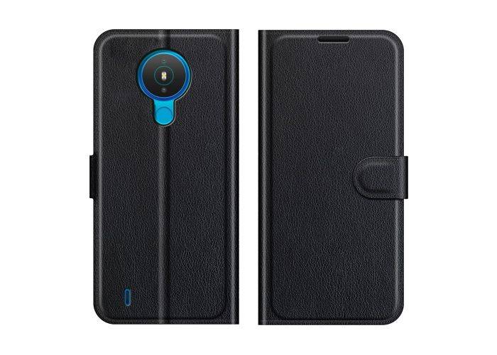Nokia 1.4 - Läderfodral / plånboksfodral - Svart