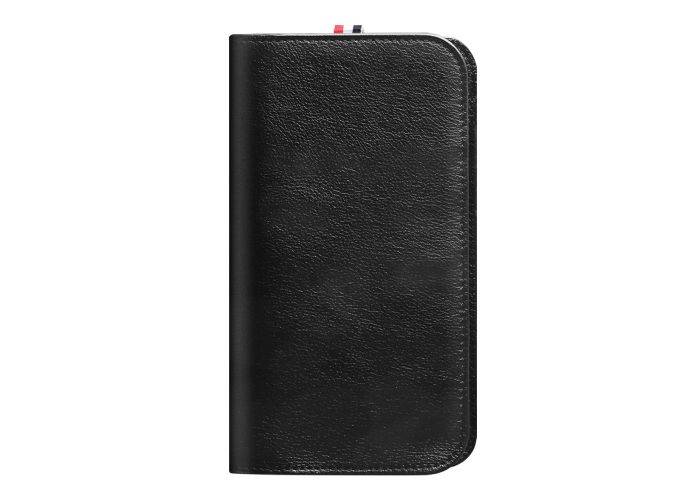 Universal QIALINO fodral/plånbok i äkta läder - upp till 6,7" - Svart