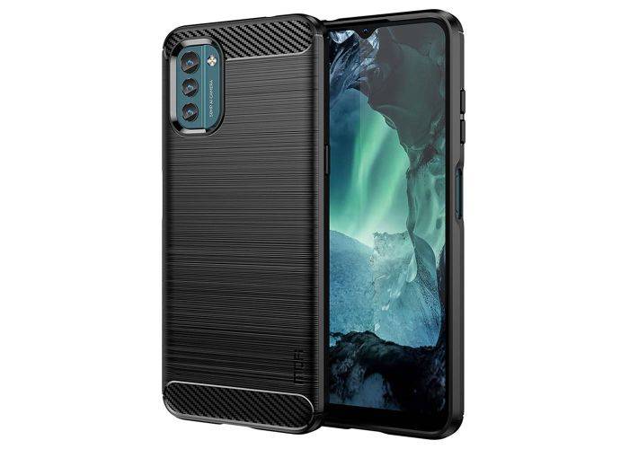 Nokia G11 / G21 - MOFI gummiskal i Borstad design - Svart