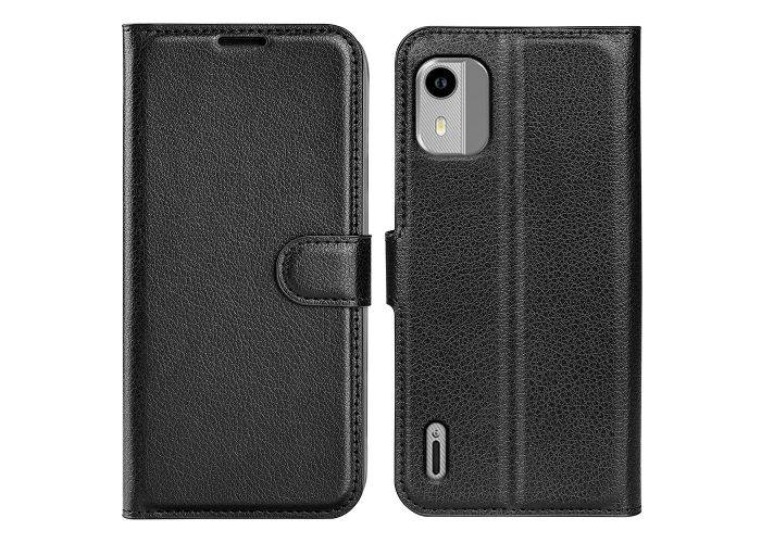 Nokia C12 / C12 Pro / C12 Plus - Läderfodral / Plånboksfodral - Svart