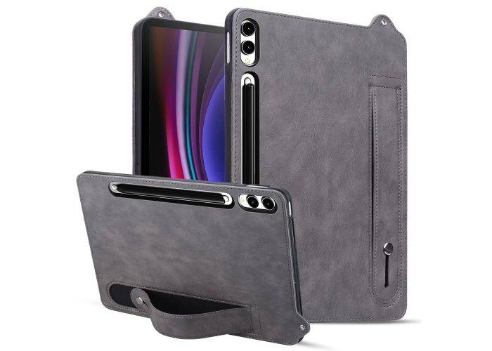 Samsung Galaxy Tab S11 Ultra - Slimt läderfodral med stöd - Röd