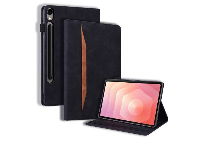 Samsung Galaxy Tab S11 Ultra - Läderfodral med korthållare - Blå