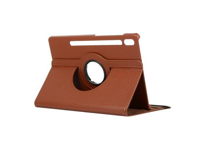 Samsung Galaxy Tab S9 Ultra / Tab S8 Ultra - Läderfodral 360 grader roterbar - Brun