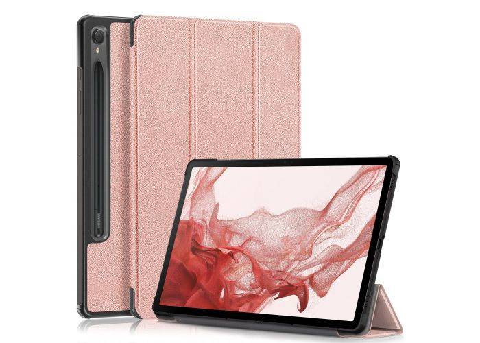 Samsung Galaxy Tab S9 - Tri-Fold läderfodral - Wake up/sleep funktion - Rose guld