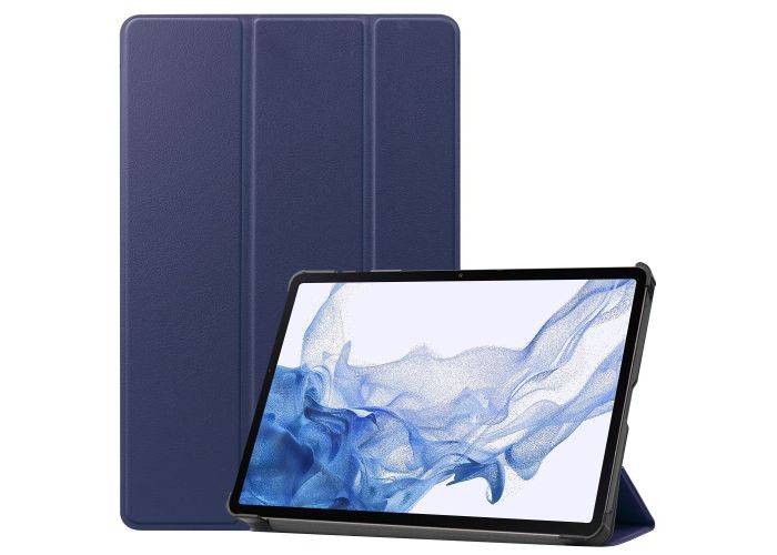 Samsung Galaxy Tab S9 - Tri-Fold läderfodral - Blå