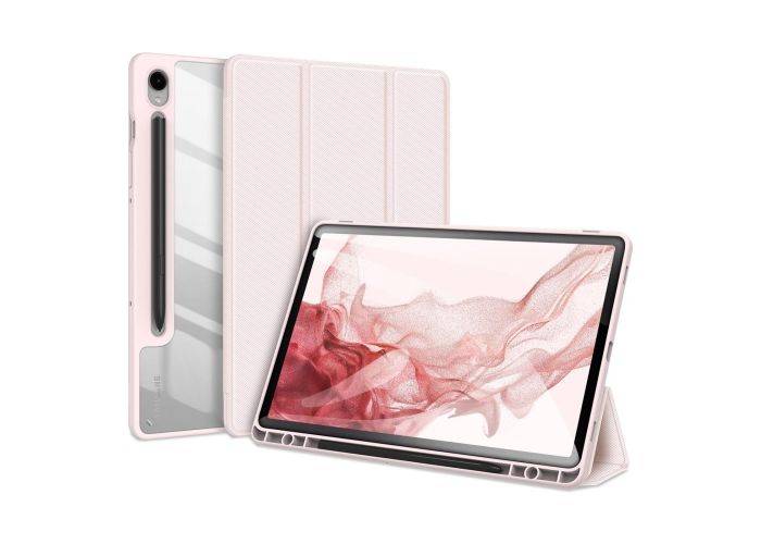 Samsung Galaxy Tab S9 - DUX DUCIS Toby Tri-Fold läderfodral - Pink