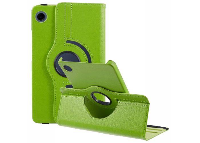 Samsung Galaxy Tab A9 8.7" / Tab A11 8.7" - läderfodral 360 grader roterbar - Grön
