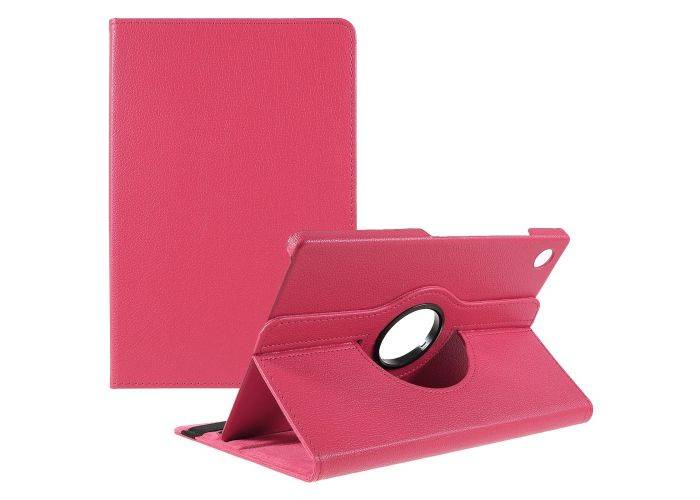 Samsung Galaxy Tab A9 Plus / Tab A11 Plus - läderfodral 360 grader roterbar - Rosa