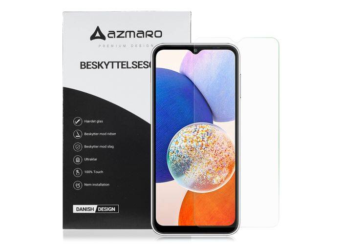 Samsung Galaxy A14 5G - Azmaro Ultraklart Skärmskydd i Härdat glas - Genomskinlig