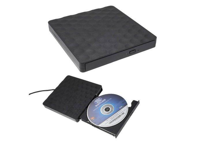 DVD/RW Extern optisk enhet med USB 3.0-kabel för PC/laptop