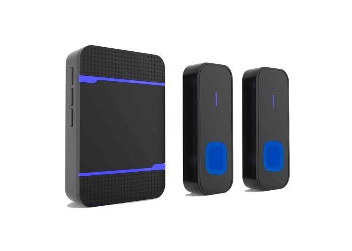 Trådlös utomhusdörrklocka inklusive inomhusdörrklocka - Vattentät - Set om 2 dörrklockor