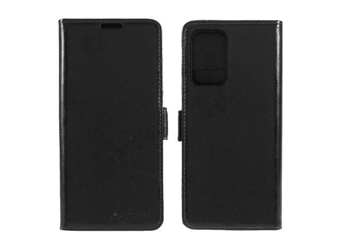 Samsung Galaxy A72 - AZMARO fodral / plånbok i äkta läder - Svart