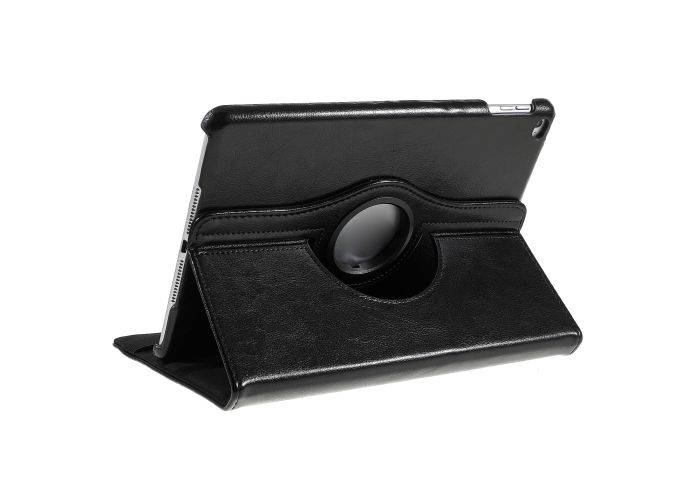 iPad 9.7 (2018/2017) / Air 2 / Air - Azmaro äkta läderfodral 360 grader roterbart - Svart