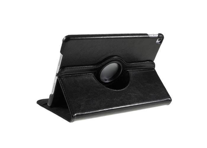 iPad 10.2 (2021/2020/2019) - Azmaro äkta läderfodral 360 grader roterbart - Svart