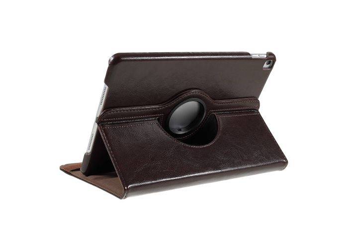 iPad 10.2 (2021/2020/2019) - Azmaro äkta läderfodral 360 grader roterbart - Brun
