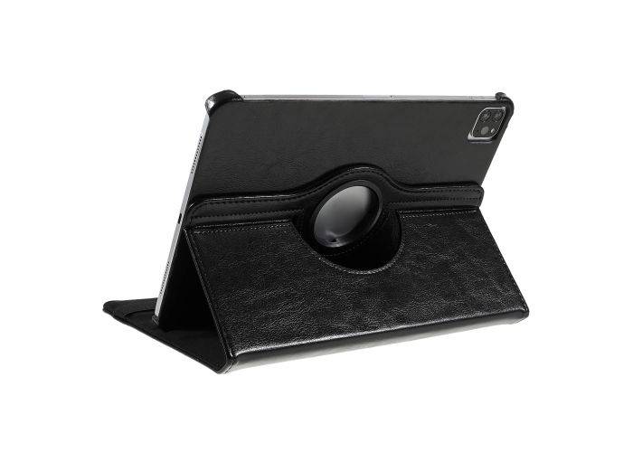 iPad Pro 11 (2022/2021/2020/2018) - Azmaro äkta läderfodral 360 grader roterbart - Svart