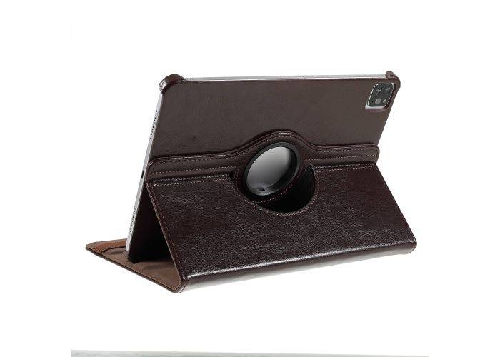 iPad Pro 11 (2022/2021/2020/2018) - Azmaro äkta läderfodral 360 grader roterbart - Brun