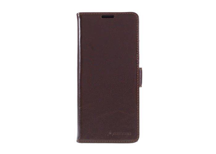 OnePlus Nord N10 - AZMARO fodral/plånbok i äkta läder - Brun