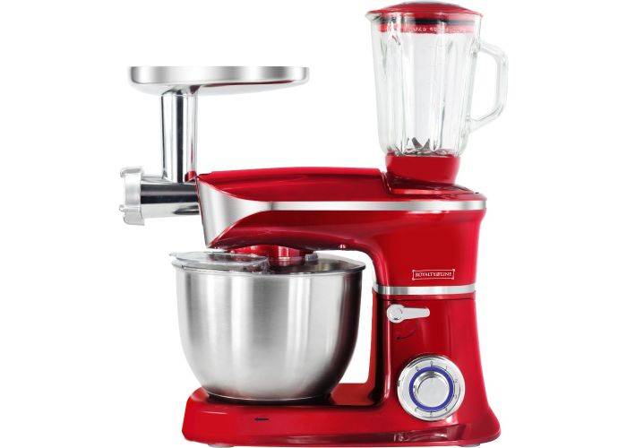 Royalty Line 3-i-1 köksmaskin 1900W / 6,5L hackare/mixer/röra - röd