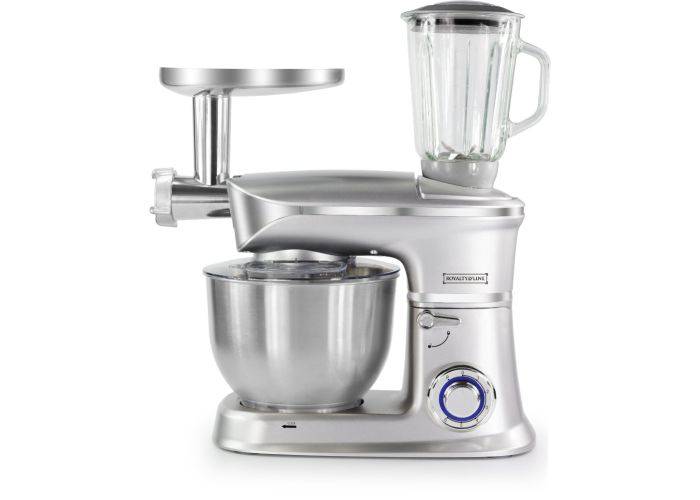 Royalty Line 3-i-1 köksmaskin 1900W / 6,5L hackare/mixer/röra - Silver