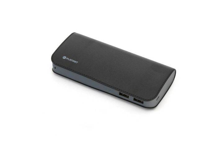 PLATINET Läder Powerbank 11000 mAh - Svart