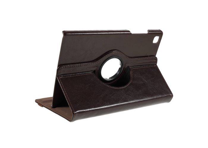 Samsung Galaxy Tab A7 10.4 (2020) - Azmaro äkta läderfodral 360 grader roterbart - Brun