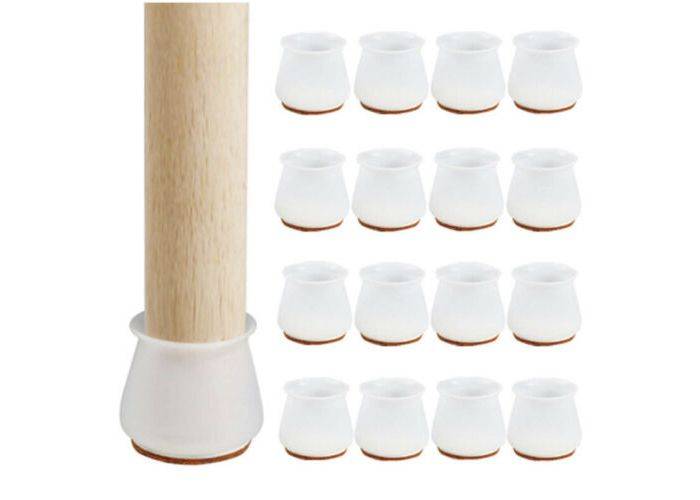 Silikonskydd med filt för stolsben / Möbler - St. L - Set med 16 st.