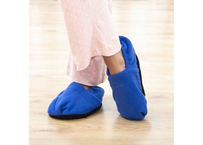 Unisex fotvärmare i polyester - för mikrovågsugn - blå