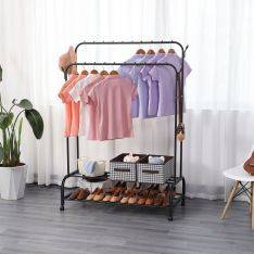 RACK Jupiter - Lyx Garderob / Klädställ i stål - 110x55x150 cm - Svart