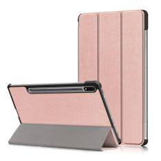 Samsung Galaxy Tab S8 5G / Tab S7 - Tri-Fold läderfodral - Rose Gold