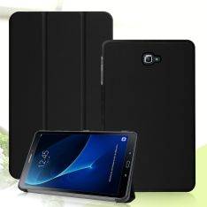 Samsung Galaxy Tab A 10.1 - Tri-fold smart läderfodral - Svart