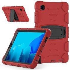 Samsung Galaxy Tab A7 Lite 8.7 - Stötsäkert hybridskal med stöd - Röd/svart