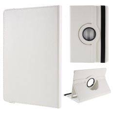 Samsung Galaxy Tab S9 / Tab S8 5G - Läderfodral 360 grader roterbart - Vit