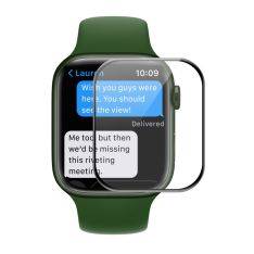 Apple Watch 7 / 45 mm - ENKAY curved ultraklar Heltäckande skärmskydd i Härdat glas - Svart