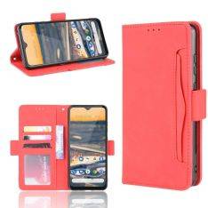 Nokia 5.3 - Läderfodral / plånboksfodral - Avtagbar Yttre korthållare - Röd