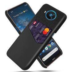 Nokia 8.3 5G - KSQ läder Hårt skal med Kortfack - Svart