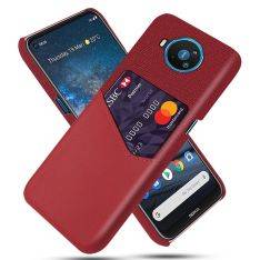 Nokia 8.3 5G - KSQ läder Hårt skal med Kortfack - Röd