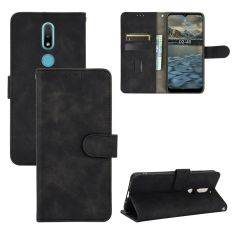 Nokia 2.4 - Classic Läderfodral / Plånboksfodral - Svart
