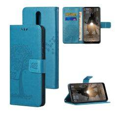 Nokia 2.4 - Läderfodral / Plånboksfodral - Printet design - Blå