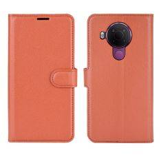 Nokia 5.4 - Läderfodral / plånboksfodral - Brun