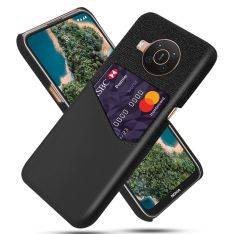 Nokia X10 / X20 - KSQ Hårt läderskal med kortfack - Svart