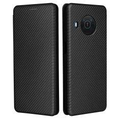 Nokia X10/X20 - Flip-fodral i Borstad design - Avtagbart stöd - Svart