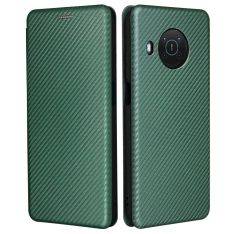 Nokia X10/X20 - Flip-fodral i Borstad design - Avtagbart stöd - Grön