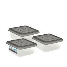 ArticBox - Matförvaringslåda 0,75 L / 14 x 14 x 7,5 cm - Set med 3 st.