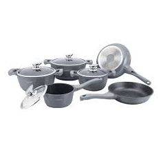 Royalty Line Gjut aluminium Grytset i 10 delar - Alla typer av spisar - Silver