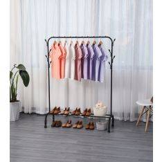 RACK Europa - Klädställ med hjul i stål - 110x40x150 cm - Svart