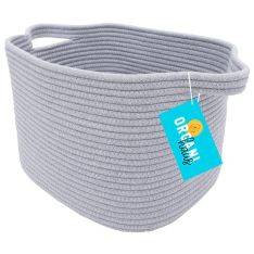 Förvaringskorg / Tvättkorg i Bouldsreb - 34x28x24cm - Grå