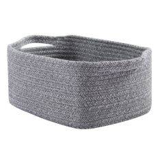 Boulds repförvaringskorg med handtag - 32.5x22.5x14cm - Grå